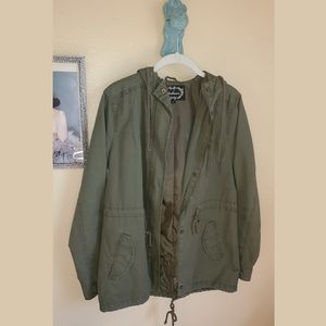 Ambiance Army Green Cargo Jacket